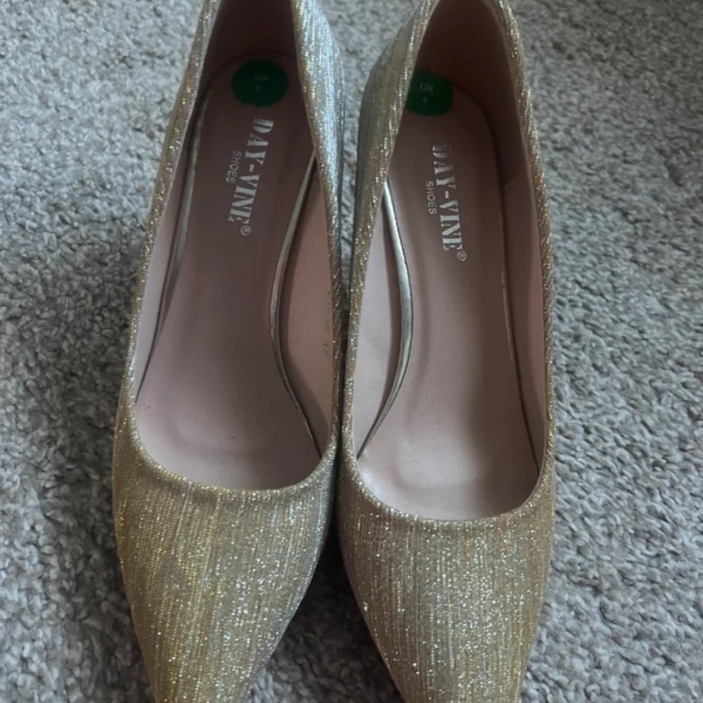 Gold Sparkle Heels